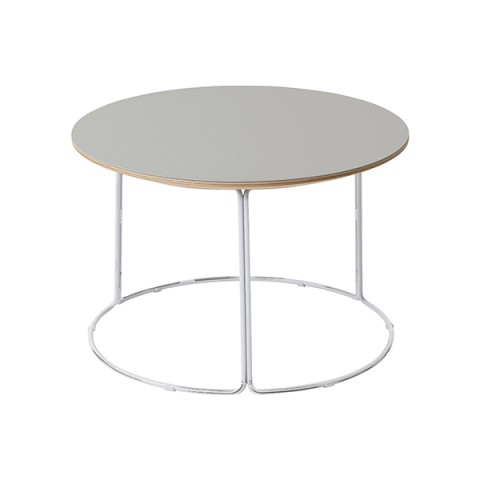 コクヨ ミーティングテーブル 完成日 組立不要 CK-750 リノリウム天板 メッキ脚 天板サイズ:φ600 高さ:385mm T75-M22L-F751