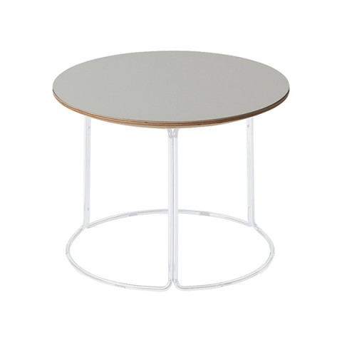 コクヨ ミーティングテーブル 完成日 組立不要 CK-750 リノリウム天板 塗装脚(ホワイト) 天板サイズ:φ450 高さ:335mm T75-W11L-F751