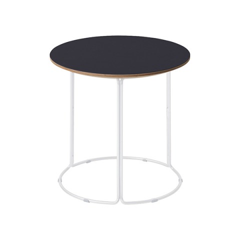 コクヨ ミーティングテーブル 完成日 組立不要 CK-750 リノリウム天板 塗装脚(ホワイト) 天板サイズ:φ450 高さ:430mm T75-W13L-F661