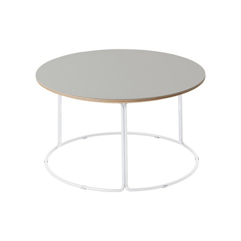 コクヨ ミーティングテーブル 完成日 組立不要 CK-750 リノリウム天板 塗装脚(ホワイト) 天板サイズ:φ600 高さ:335mm T75-W21L-F751