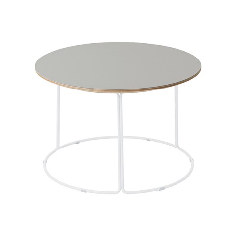 コクヨ ミーティングテーブル 完成日 組立不要 CK-750 リノリウム天板 塗装脚(ホワイト) 天板サイズ:φ600 高さ:385mm T75-W22L-F751