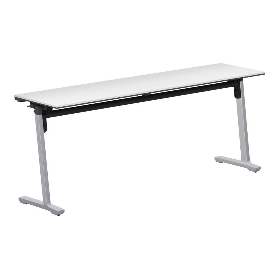 コクヨ ミーティングテーブル 完成日 組立不要 カーム フラップテーブル(パネルなしタイプ) 連動ロック・天板フラップ式 棚なし 脚カラー:フラットシルバー KT-1400P81PAWNN