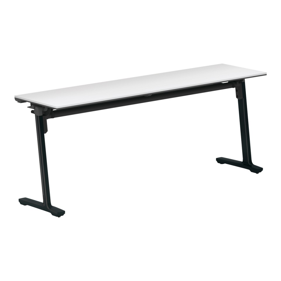 コクヨ ミーティングテーブル 完成日 組立不要 カーム フラップテーブル(パネルなしタイプ) 連動ロック・天板フラップ式 棚付 脚カラー:ブラック KT-S1400E6CPAWNN