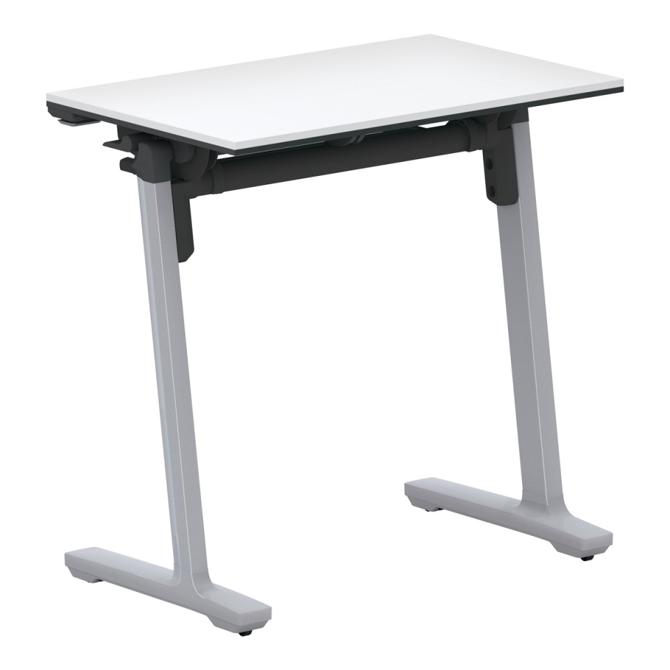 コクヨ ミーティングテーブル 完成日 組立不要 カーム フラップテーブル(パネルなしタイプ) 天板フラップ式 棚付 脚カラー:フラットシルバー KT-S147P81PAWNN