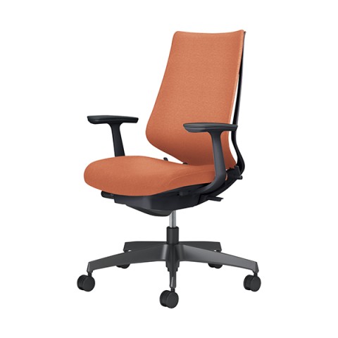 コクヨ オフィスチェア 完成日 組立不要 デュオラ2 クッションタイプ ハイバック T型肘 樹脂脚(ブラック) 本体:ブラック キャスター:ナイロン C08-B210CW-B0T0T1