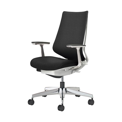 コクヨ オフィスチェア 完成日 組立不要 デュオラ2 クッションタイプ ハイバック アルミ肘 アルミポリッシュ脚 本体:ホワイトグレー キャスター:ポリウレタン巻き C08-P220CU-WE6E61