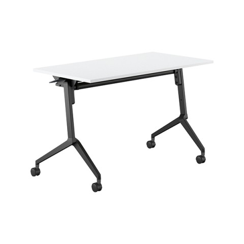 コクヨ ミーティングテーブル 完成日 組立不要 リーフライン フラップテーブル(パネルなしテーブル) 棚付き FLF-K1206MNS-6APW2