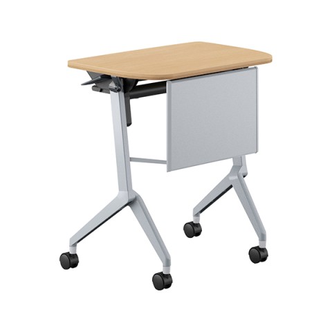 コクヨ ミーティングテーブル 完成日 組立不要 リーフラインエス フラップテーブル 棚付き パネル付き グループ天板 FLF-G0604KPS-S1T11