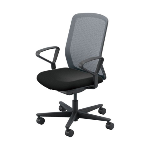 ウチダ オフィスチェア 完成日 組立不要 カリッサ 2 メッシュタイプ ハイバック ブラックフレーム キャスター:ナイロン リング肘 座ブラックタイプ(ツートン) CR2A-321MBB-R PA 5-370-25A2