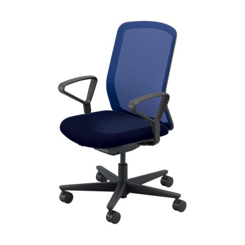 ウチダ オフィスチェア 完成日 組立不要 カリッサ 2 メッシュタイプ ハイバック ブラックフレーム キャスター:ナイロン リング肘 背座単色タイプ CR2A-321MBB-R PA 5-370-25F5