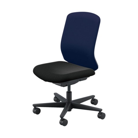 ウチダ オフィスチェア 完成日 組立不要 カリッサ 2 クロスタイプ ブラックフレーム キャスター:ナイロン 肘なし ツートンタイプ(座ブラック) CR2A-201CBB-N PA 5-371-01AF