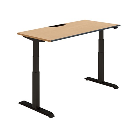 コクヨ オフィスデスク 完成日 組立不要 シークエンス スタンダードテーブル ハイグレードカラー ソフトエッジ ベーシックレバー DSE-LSA1507B-6AP13