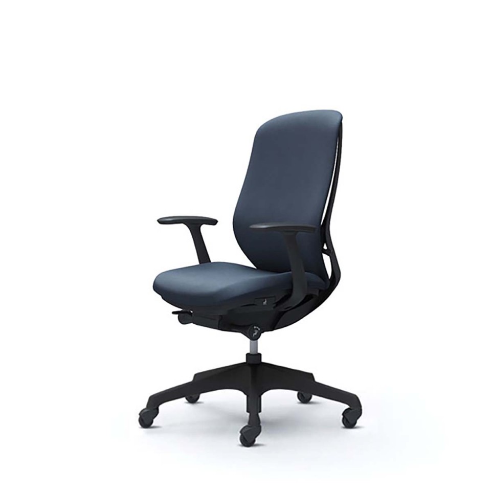 オカムラ オフィスチェア 完成日 組立不要 シルフィー ハイバック クッション(インターロック)タイプ デザインアーム付 ブラックボディ 樹脂脚 ゴムキャスター C647VR-FXW4