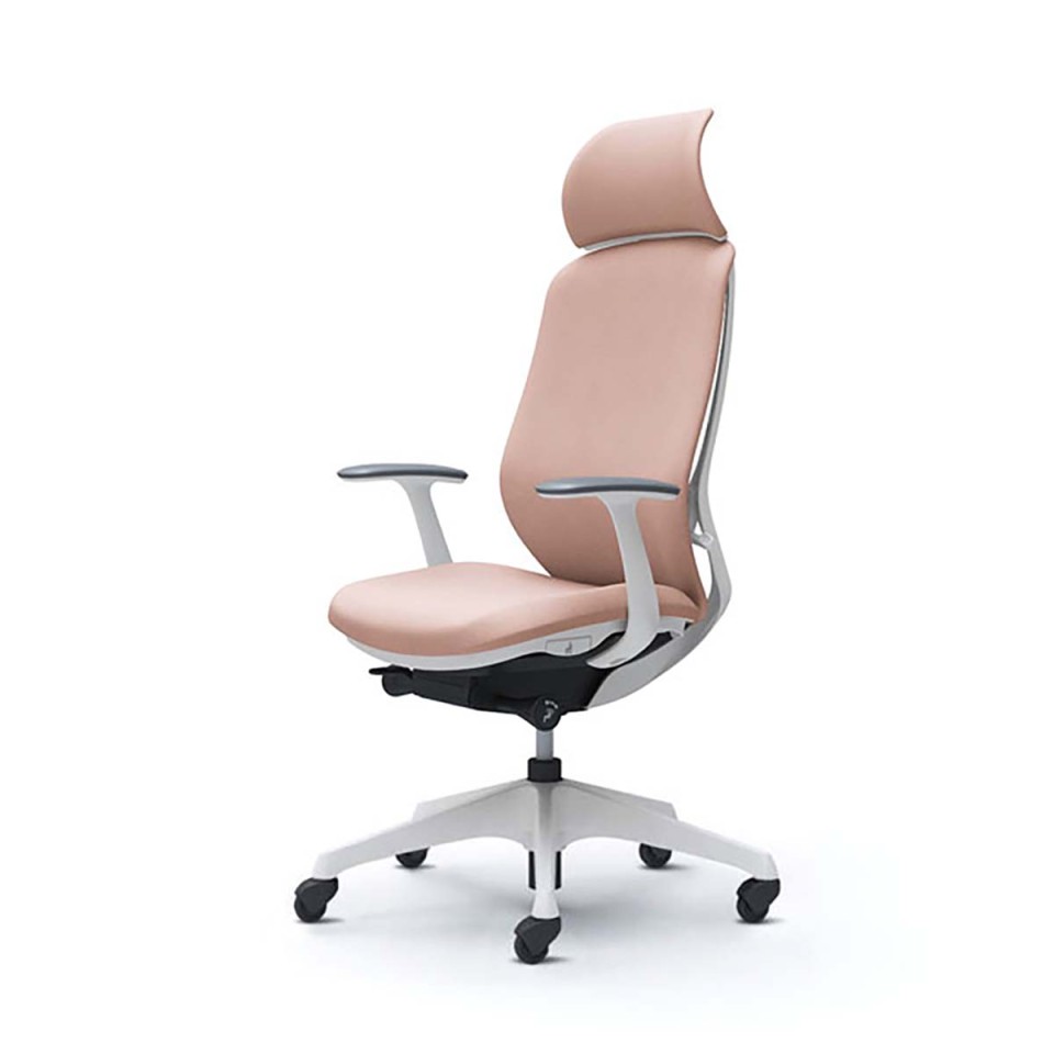 オカムラ オフィスチェア 完成日 組立不要 シルフィー エクストラハイバック クッション(インターロック)タイプ デザインアーム付 ホワイトボディ 樹脂脚 ゴムキャスター C64CVW-FXW8