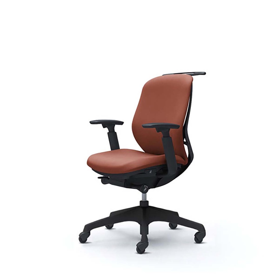 オカムラ オフィスチェア 完成日 組立不要 シルフィー ローバック クッション(インターロック)タイプ アジャストアーム付 ブラックボディ 樹脂脚 ハンガー付 ゴムキャスター C684VR-FXW6