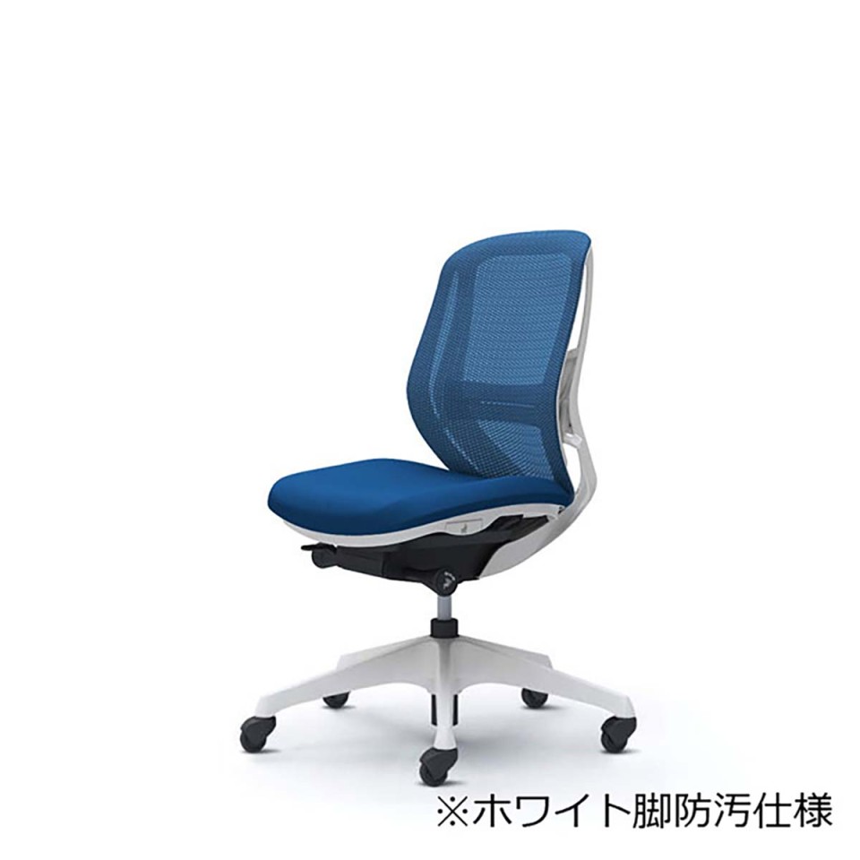 オカムラ オフィスチェア 完成日 組立不要 シルフィー ローバック メッシュタイプ 肘なし ホワイトボディ 樹脂脚(防汚仕様) ランバーサポート付 ゴムキャスター C631VJ-FMP3