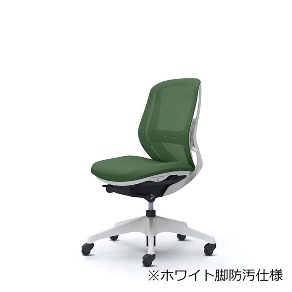 オカムラ オフィスチェア 完成日 組立不要 シルフィー ローバック メッシュタイプ 肘なし ホワイトボディ 樹脂脚(防汚仕様) ランバーサポート付 ゴムキャスター C631VJ-FMR5