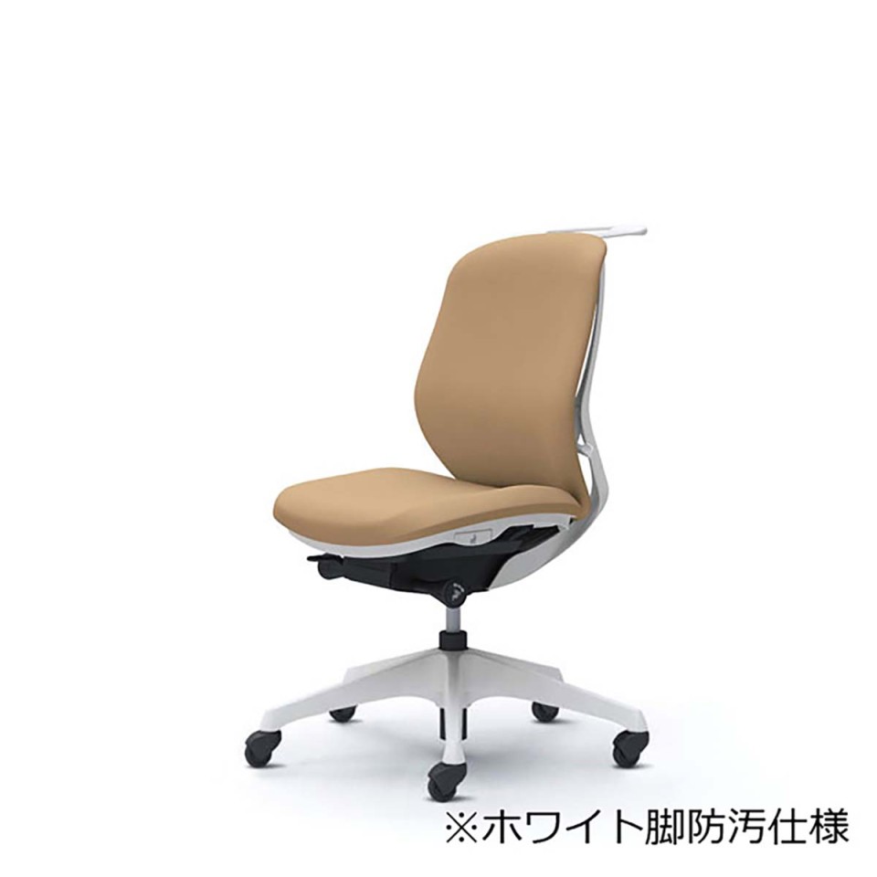 オカムラ オフィスチェア 完成日 組立不要 シルフィー ローバック クッションタイプ 肘なし ホワイトボディ 樹脂脚(防汚仕様)  ハンガー付 ゴムキャスター C634VG-FSF7