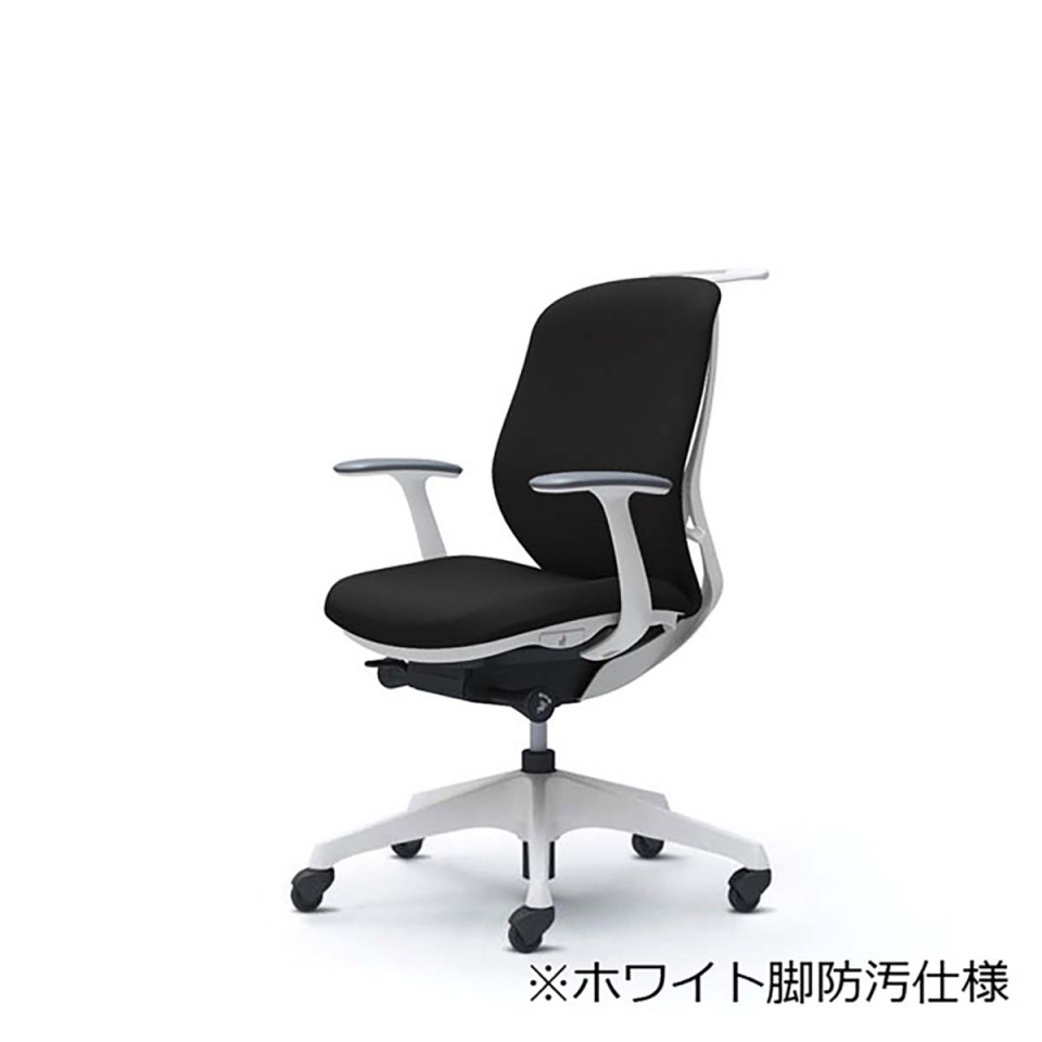 オカムラ オフィスチェア 完成日 組立不要 シルフィー ローバック クッションタイプ デザインアーム付 ホワイトボディ 樹脂脚(防汚仕様)  ハンガー付 ゴムキャスター C644VG-FSF1