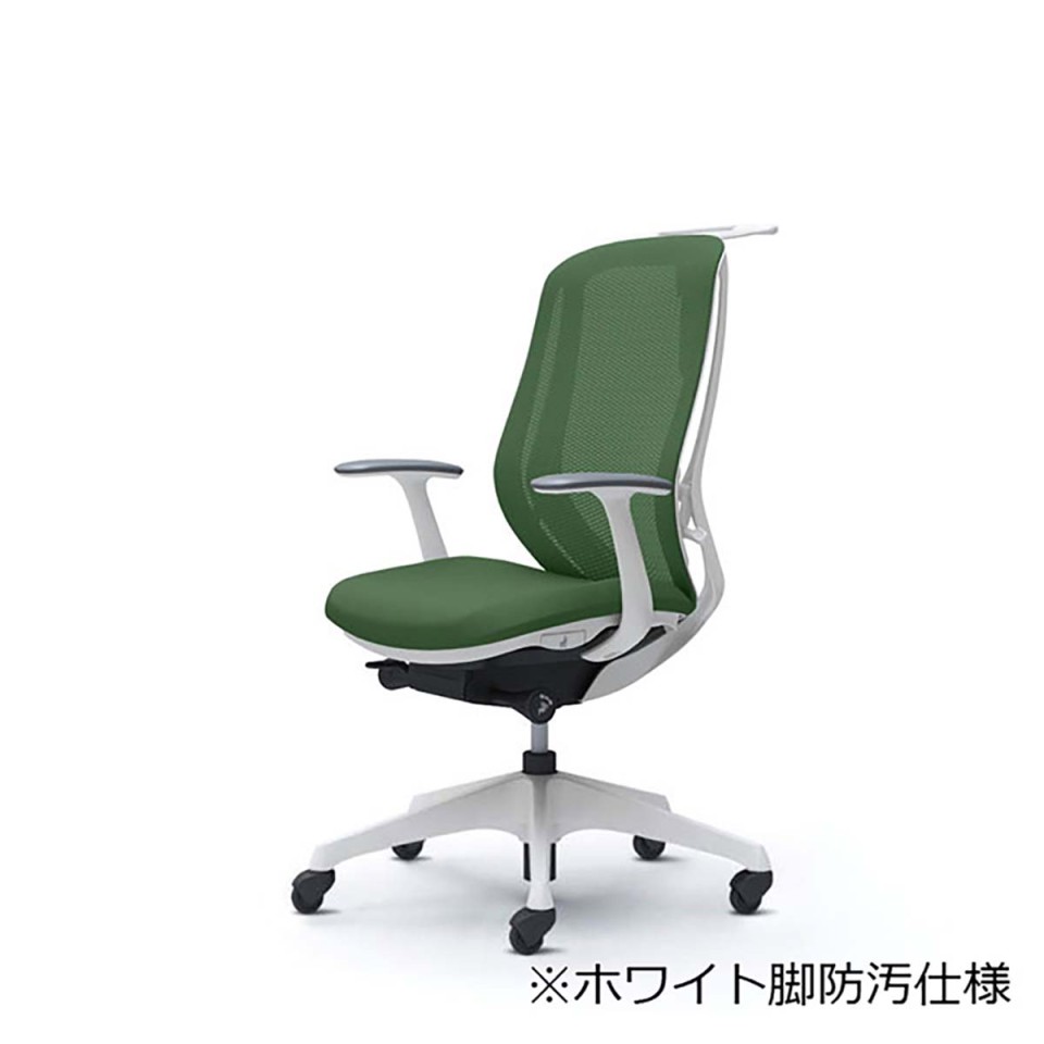 オカムラ オフィスチェア 完成日 組立不要 シルフィー ハイバック メッシュタイプ デザインアーム付 ホワイトボディ 樹脂脚(防汚仕様) ハンガー付 ゴムキャスター C646VG-FMR5
