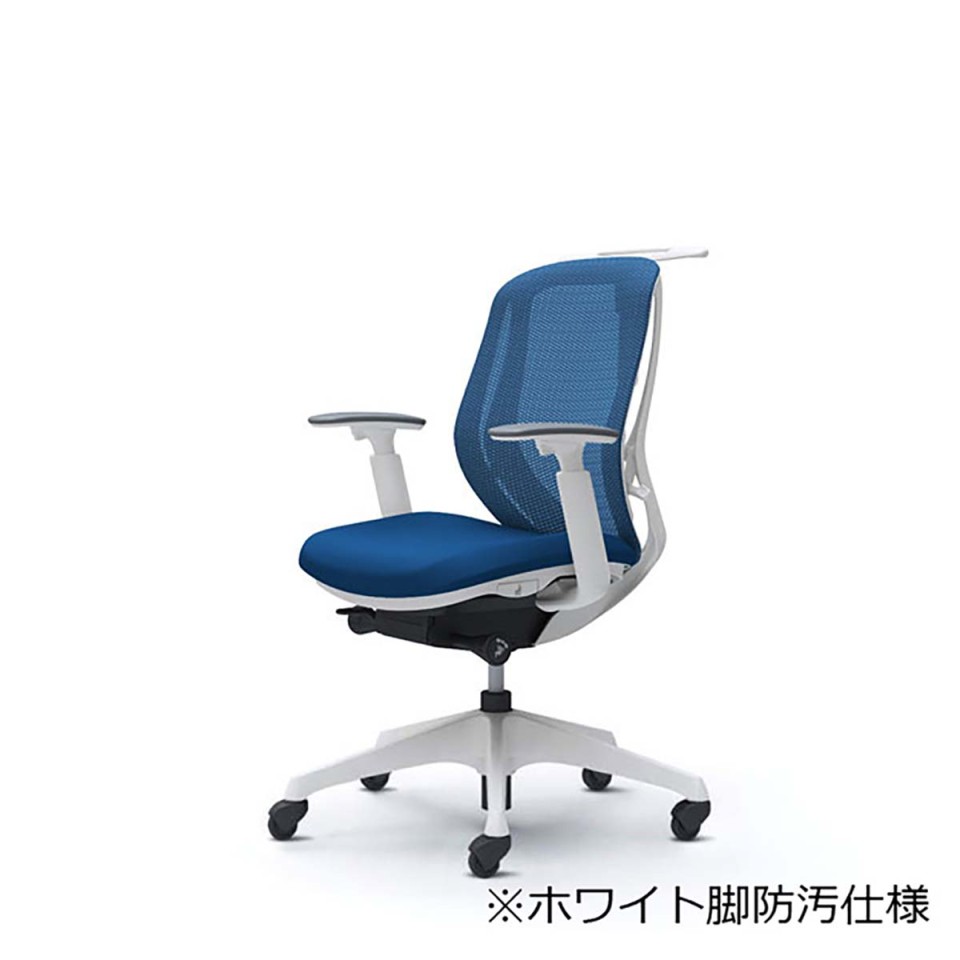 オカムラ オフィスチェア 完成日 組立不要 シルフィー ローバック メッシュタイプ アジャストアーム付 ホワイトボディ 樹脂脚(防汚仕様) ハンガー付 ゴムキャスター C682VG-FMP3