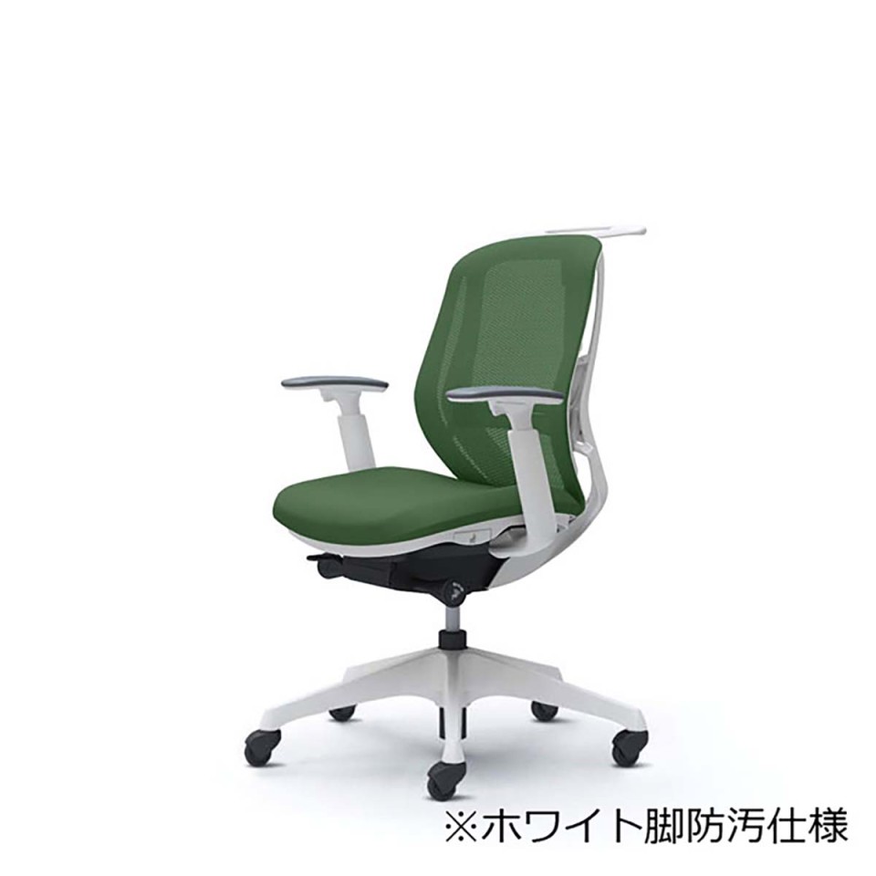 オカムラ オフィスチェア 完成日 組立不要 シルフィー ローバック メッシュタイプ アジャストアーム付 ホワイトボディ 樹脂脚(防汚仕様) ハンガー・ランバーサポート付 ゴムキャスター C682VJ-FMR5