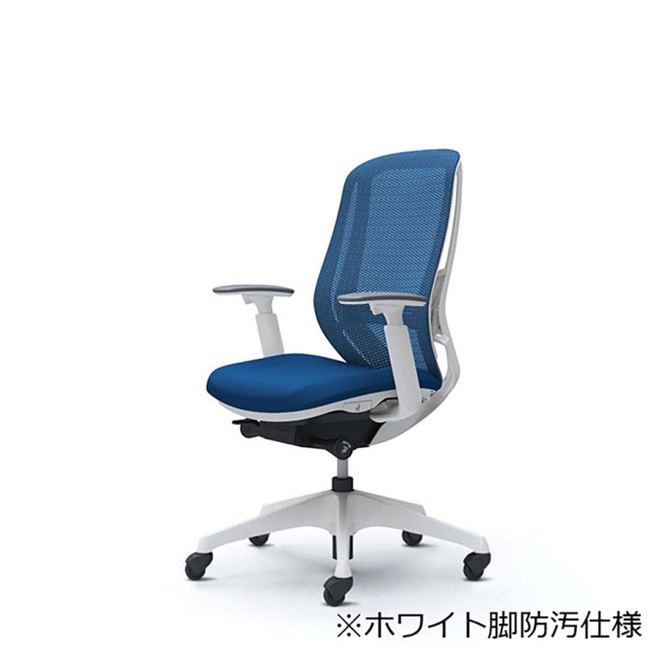 オカムラ オフィスチェア 完成日 組立不要 シルフィー ハイバック メッシュタイプ アジャストアーム付 ホワイトボディ 樹脂脚(防汚仕様) ランバーサポート付 ゴムキャスター C685VJ-FMP3
