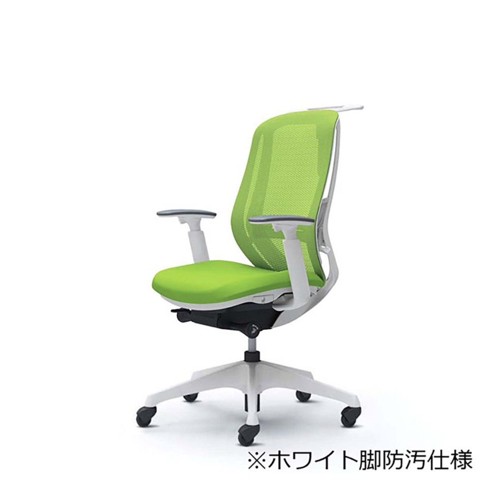 オカムラ オフィスチェア 完成日 組立不要 シルフィー ハイバック メッシュタイプ アジャストアーム付 ホワイトボディ 樹脂脚(防汚仕様) ハンガー・ランバーサポート付 ゴムキャスター C686VJ-FMP5
