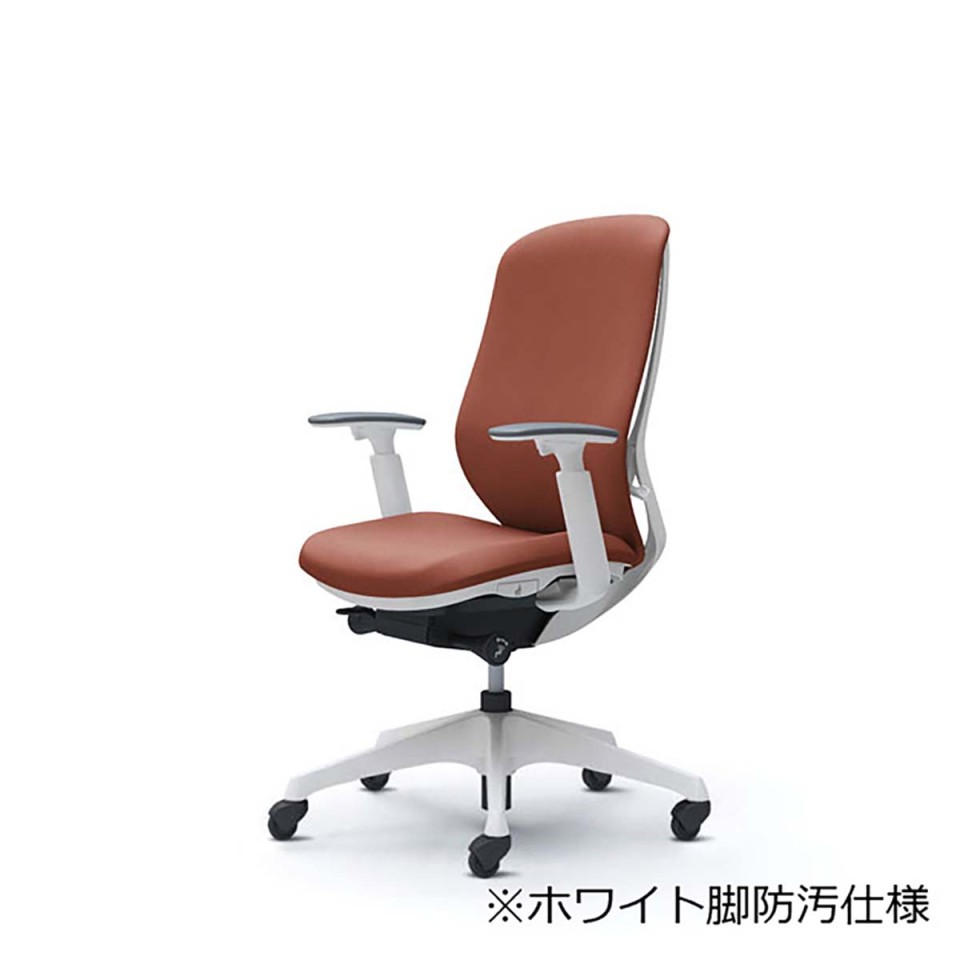 オカムラ オフィスチェア 完成日 組立不要 シルフィー ハイバック クッション(インターロック)タイプ アジャストアーム付 ホワイトボディ 樹脂脚(防汚仕様) ゴムキャスター C687VG-FXW6