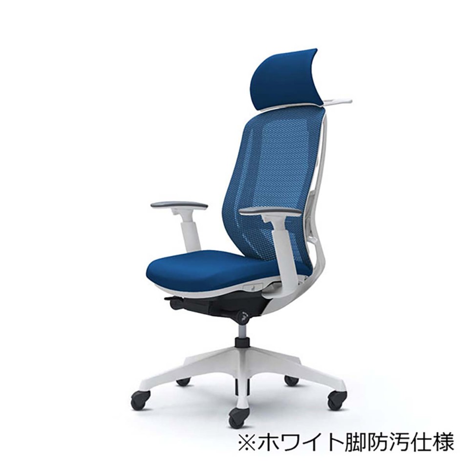 オカムラ オフィスチェア 完成日 組立不要 シルフィー エクストラハイバック メッシュタイプ アジャストアーム付 ホワイトボディ 樹脂脚(防汚仕様) ハンガー・ランバーサポート付 ゴムキャスター C68BVJ-FMP3