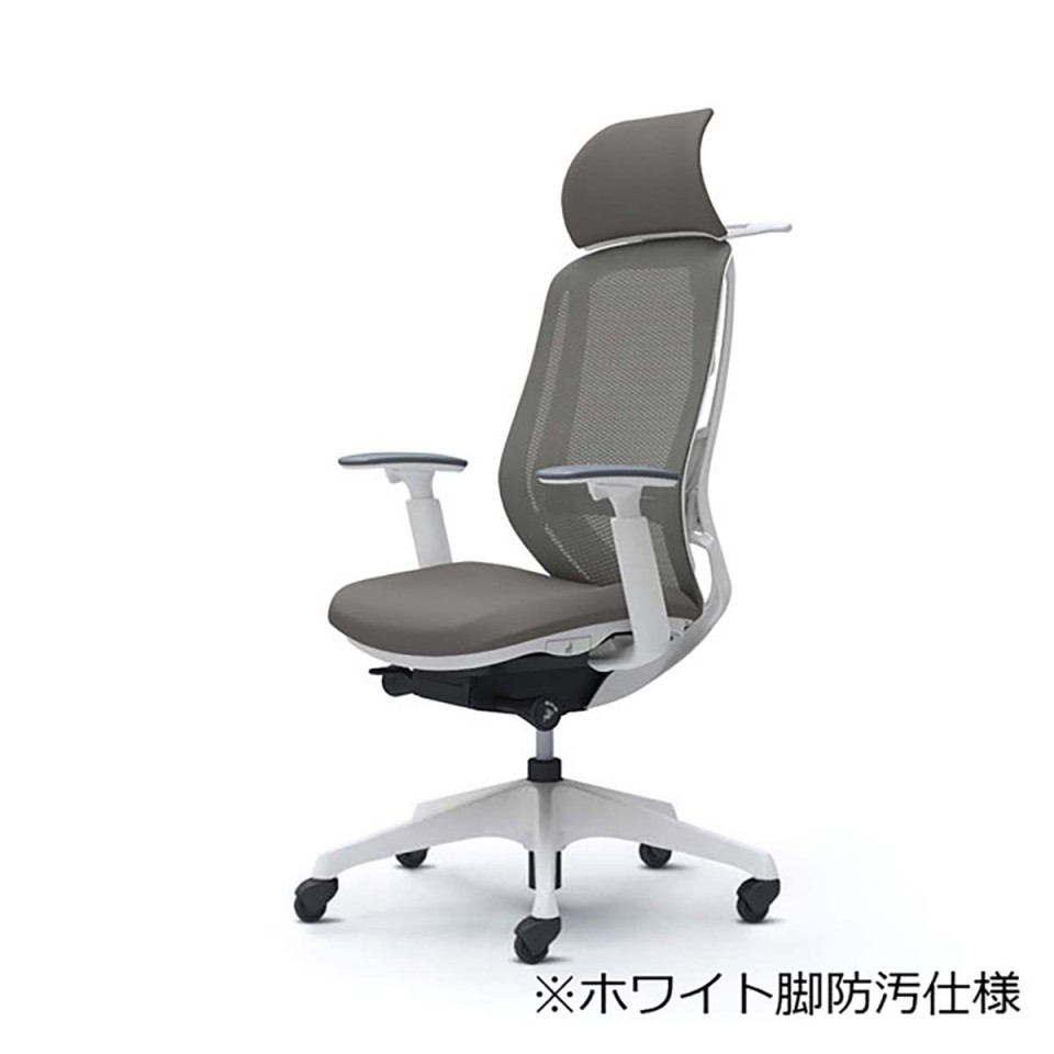 オカムラ オフィスチェア 完成日 組立不要 シルフィー エクストラハイバック メッシュタイプ アジャストアーム付 ホワイトボディ 樹脂脚(防汚仕様) ハンガー・ランバーサポート付 ゴムキャスター C68BVJ-FMR2