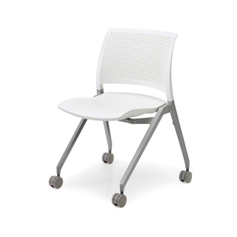 スタッキングチェア　KOKUYO ホワイト　1/2 KOKUYO Stacking Chair/コクヨ スタッキング チェア | FURUICHI/古一