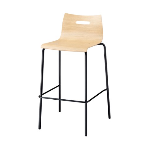 ウチダ ミーティングチェア・多目的チェア 完成日 組立不要 RBK-2N 4本脚 ハイタイプ ヌードタイプ ブラック脚 RBK-2NHB 6-450-5440