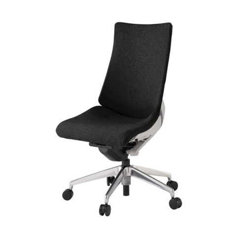 イトーキ オフィスチェア 完成日 組立不要 アクトチェア テクスチャードクロスバック ハイバック アルミミラー脚 抵抗付ウレタン双輪キャスター ランバーサポート付 ハンガーなし 肘なし KG-410SAM-ZNT1