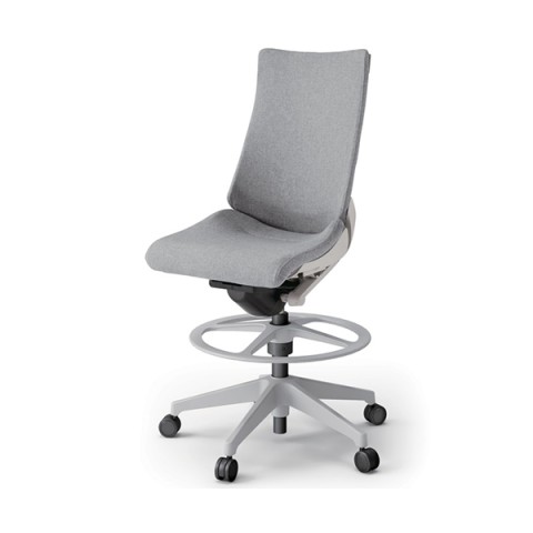 イトーキ オフィスチェア 完成日 組立不要 アクトチェア ハイポジションタイプ ハイバック 樹脂脚 肘なし テクスチャードクロスバック 抵抗付ウレタン双輪キャスター ランバーサポート付 KG-410SAP-GNT7