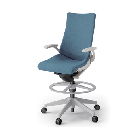 イトーキ オフィスチェア 完成日 組立不要 アクトチェア ハイポジションタイプ ハイバック 樹脂脚 T型肘 テクスチャードクロスバック 抵抗付ウレタン双輪キャスター ランバーサポート付 KG-415SAP1GNB4