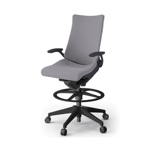 イトーキ オフィスチェア 完成日 組立不要 アクトチェア ハイポジションタイプ ハイバック 樹脂脚 T型肘 抵抗付ウレタン双輪キャスター プレーンクロスバック KG-435PSP-T1W6