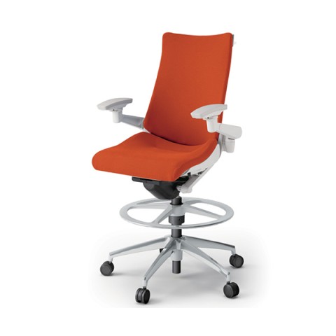 イトーキ オフィスチェア 完成日 組立不要 アクトチェア ハイポジションタイプ ハイバック アルミミラー脚 アジャスタブル肘 抵抗付ウレタン双輪キャスター プレーンクロスバック ハンガー付 KG-437PSHP-ZWD3