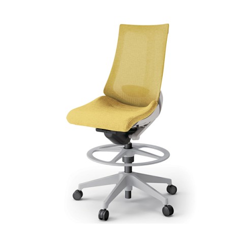 イトーキ オフィスチェア 完成日 組立不要 アクトチェア ハイポジションタイプ ハイバック 樹脂脚 肘なし テクスチャードメッシュバック 抵抗付ウレタン双輪キャスター ランバーサポート付 KG-450JEP-GNU6