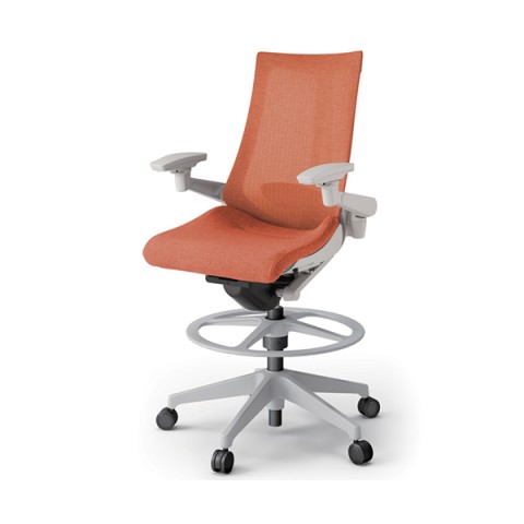 イトーキ オフィスチェア 完成日 組立不要 アクトチェア ハイポジションタイプ ハイバック 樹脂脚 アジャスタブル肘 テクスチャードメッシュバック 抵抗付ウレタン双輪キャスター ランバーサポート付 KG-457JEP1GND4