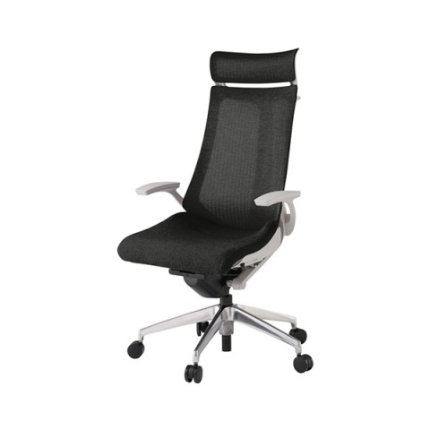 イトーキ オフィスチェア 完成日 組立不要 アクトチェア テクスチャードメッシュバック エクストラハイバック アルミミラー脚 ナイロン双輪キャスター ランバーサポートなし ハンガー付 T型肘 KG-475JEX1ZNT1