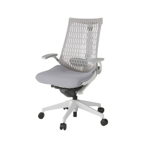 イトーキ オフィスチェア 完成日 組立不要 アクトチェア エラストマーバック 座PS張地 樹脂脚 T型肘 ナイロン双輪キャスター ランバーサポート付 ハンガーなし KG425PS-GNW6T6