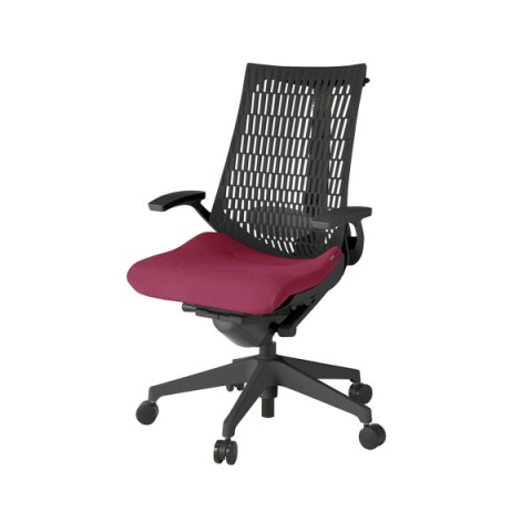 イトーキ オフィスチェア 完成日 組立不要 アクトチェア エラストマーバック 座PS張地 樹脂脚 T型肘 ナイロン双輪キャスター ランバーサポート付 ハンガー付 KG425PSHT1M4T1