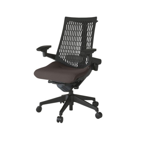 イトーキ オフィスチェア 完成日 組立不要 アクトチェア エラストマーバック 座PS張地 樹脂脚 アジャスタブル肘 ナイロン双輪キャスター ランバーサポート付 ハンガー付 KG427PSHT1H2T1