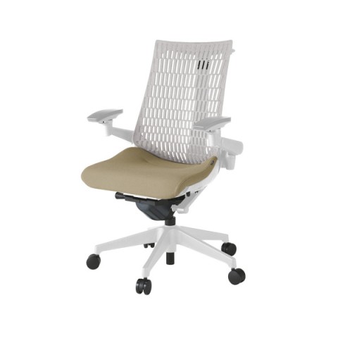 イトーキ オフィスチェア 完成日 組立不要 アクトチェア エラストマーバック 座PS張地 樹脂脚 アジャスタブル肘 抵抗付ウレタン双輪キャスター ランバーサポートなし ハンガー付 KG447PSHMGNY3T6