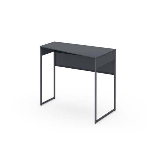 オカムラ オフィスデスク 完成日 組立不要 ソリスト フレーム脚 台形天板 ハイタイプ(1000H) 右タイプ 脚色アクセントカラー(ダークグレー) 塗装天板(ダークグレー) 3K2BEE-ZKB2