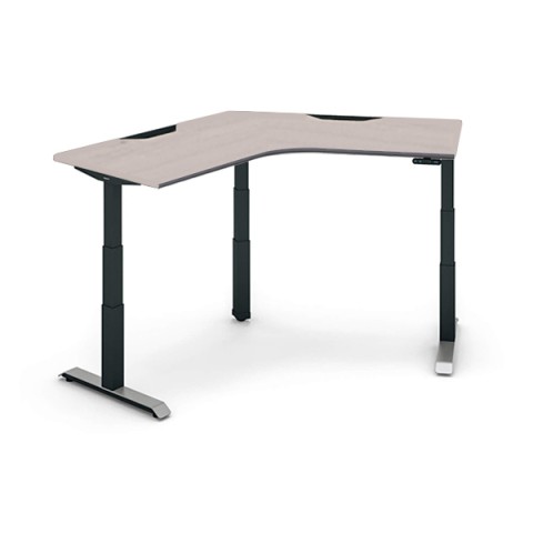 コクヨ オフィスデスク 完成日 組立不要 シークエンス 120°ブーメランテーブル ハイグレードカラー ソフトエッジ ボタン DSE-LZA1212M-6AY03