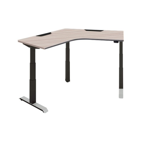 コクヨ オフィスデスク 完成日 組立不要 シークエンス 120°ブーメランテーブル ハイグレードカラー ソフトエッジ フルスペックレバー DSE-LZA1212F-6AY03