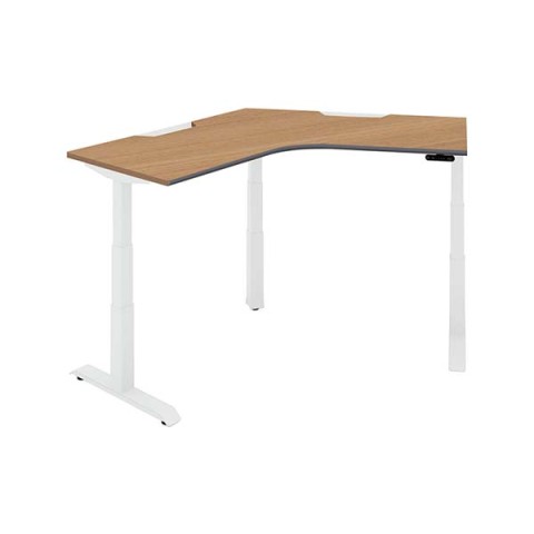 コクヨ オフィスデスク 完成日 組立不要 シークエンス 120°ブーメランテーブル スタンダードカラー ソフトエッジ ボタン DSE-LZA1212M-SWP22