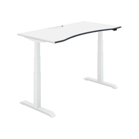 コクヨ オフィスデスク 完成日 組立不要 シークエンス ウイングテーブル スタンダードカラー ソフトエッジ ベーシックレバー DSE-LWA1508B-SWPW2